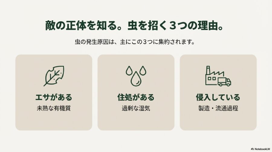 100均の土は虫がわく？原因と初心者がやるべき対策　3つの理由