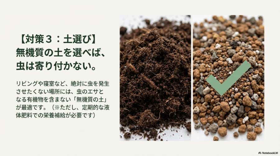 100均の土は虫がわく？原因と初心者がやるべき対策　無機質素材の土を選んでリスクを下げる