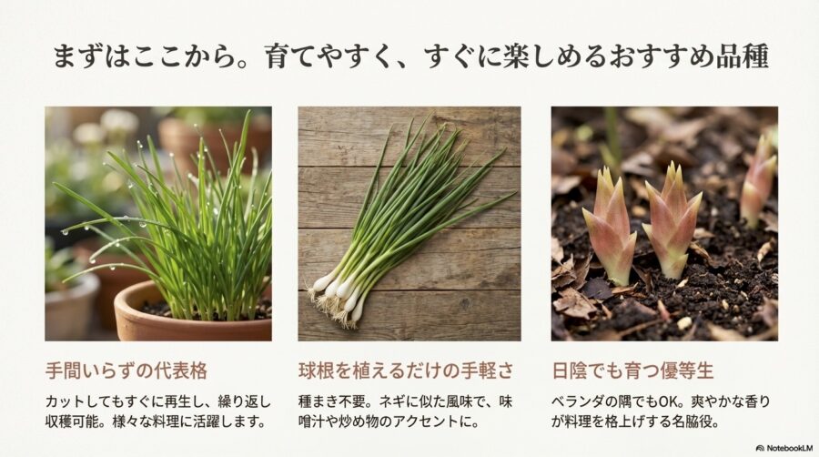 育てやすい多年草野菜：おすすめ品種紹介