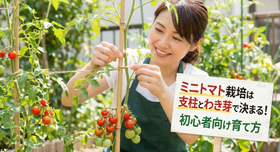ミニトマト栽培は支柱とわき芽で決まる！初心者向け育て方