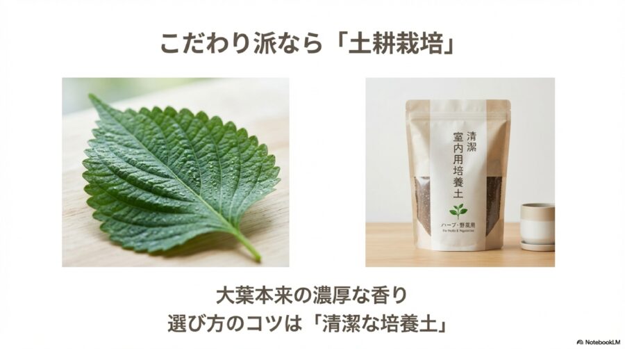 昔ながらの強い香りと風味を楽しみたいなら土耕栽培