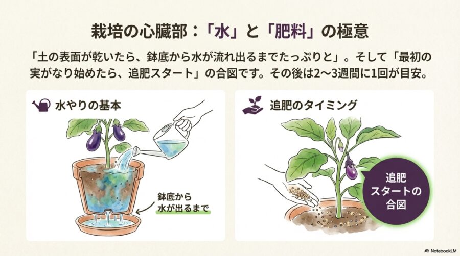 ナスの育て方完全ガイド!水と肥料