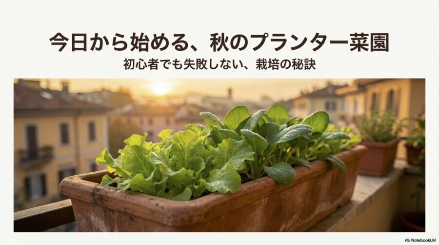 秋に植える野菜｜初心者もプランターで種や苗から楽しむ栽培ガイド