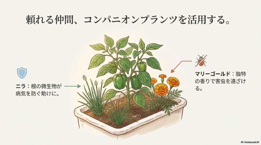 ピーマン栽培　コンパニオンプランツの活用法