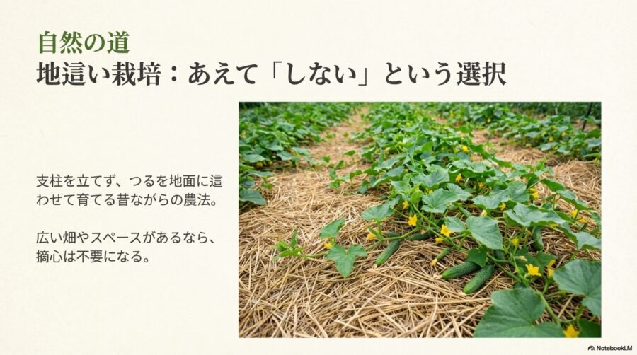あえて「しない」選択が有効な地這い栽培