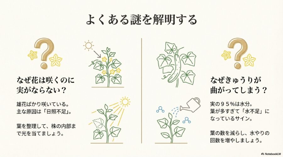 実がならない？雄花ばかり咲く原因と対策
