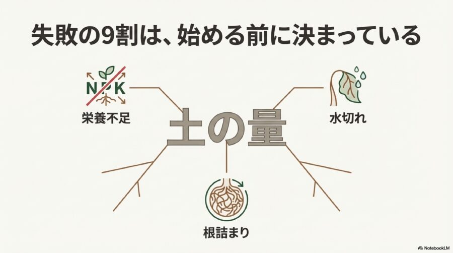 きゅうり栽培　成功のカギは30リットル以上の土の容量