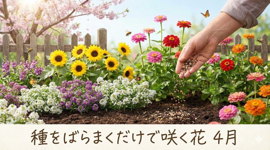 種をばらまくだけで咲く花｜4月蒔きのメリットとデメリット
