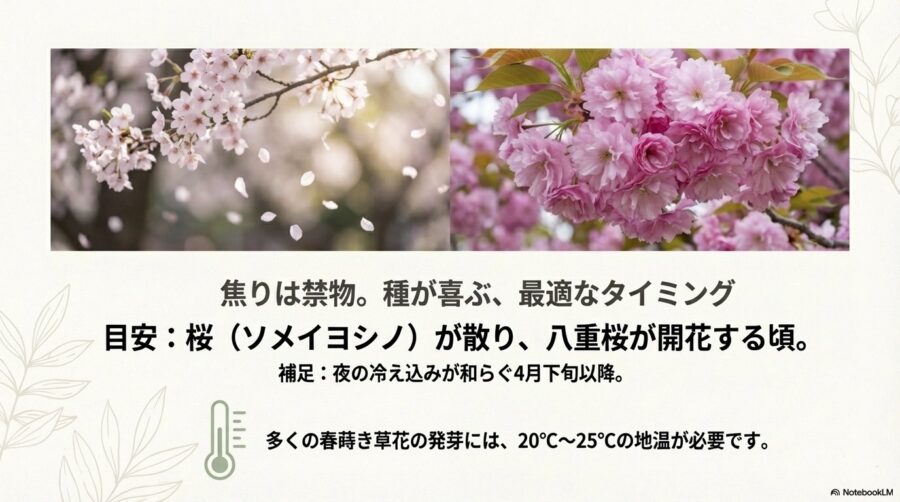 4月の気候に合わせた種まきのタイミング