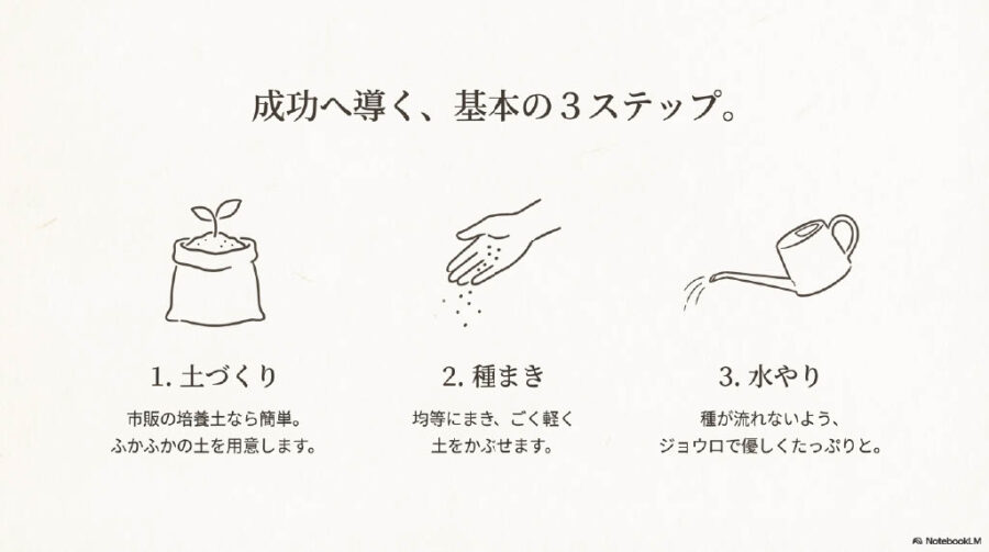 種まき方法の基本：成功のためのポイント