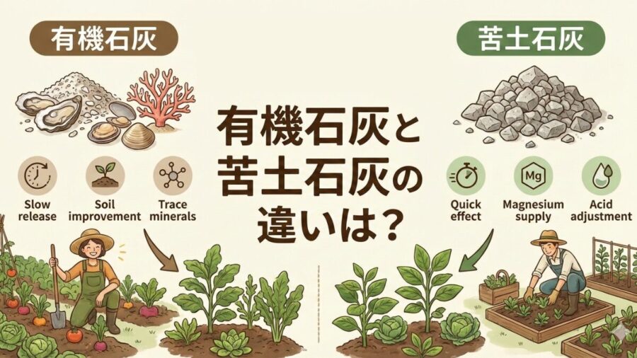 有機石灰と苦土石灰の違いは？家庭菜園初心者の使い分けガイド