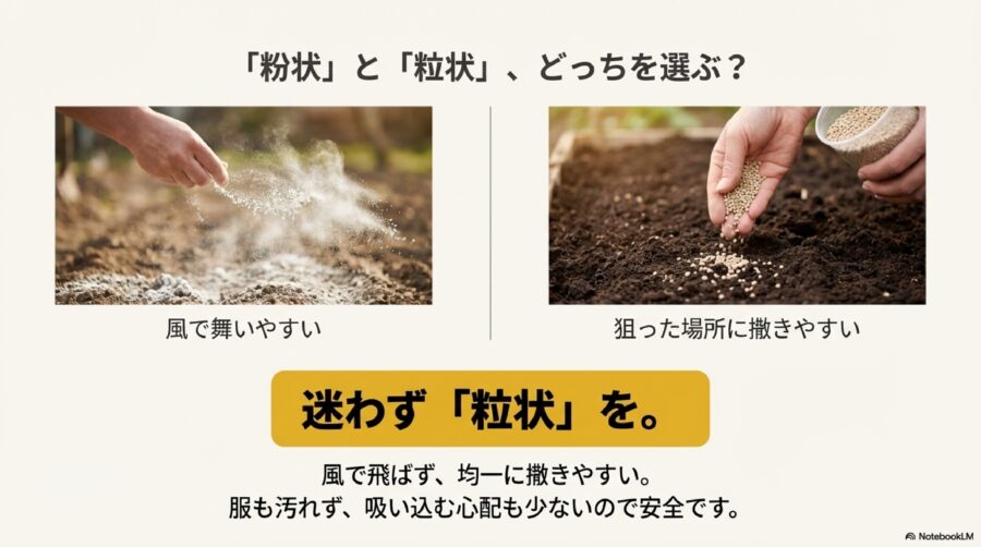 有機石灰と苦土石灰の違いは？初心者には粒状タイプがおすすめ