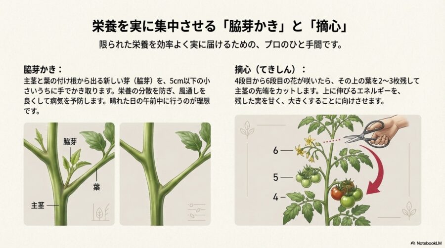 ミニトマト栽培 脇芽かきと誘引で元気に育てるコツ