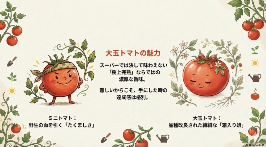 【大玉トマトの育て方】大玉トマトの育て方とミニの決定的な違い