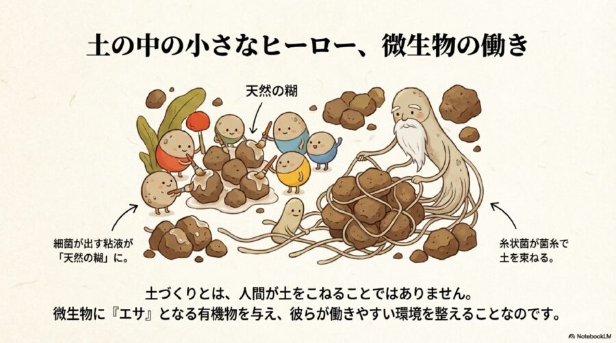 野菜がよく育つ土の作り方!微生物の働きで「土づくり」が進む仕組み