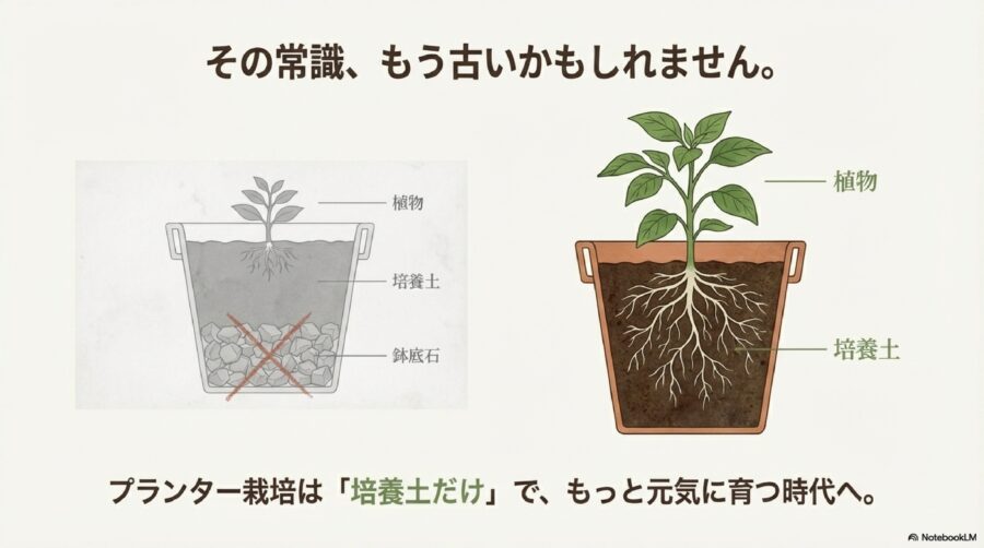 プランターは培養土だけでOK？培養土だけで育つ仕組み