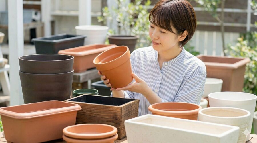 プランターの選び方：サイズ・素材・深さのポイント