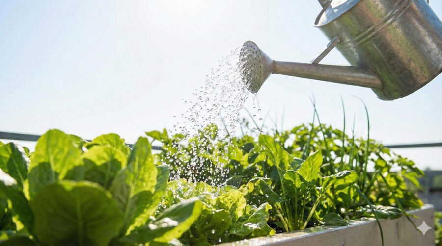 8月の野菜栽培：水やりと日当たりの管理