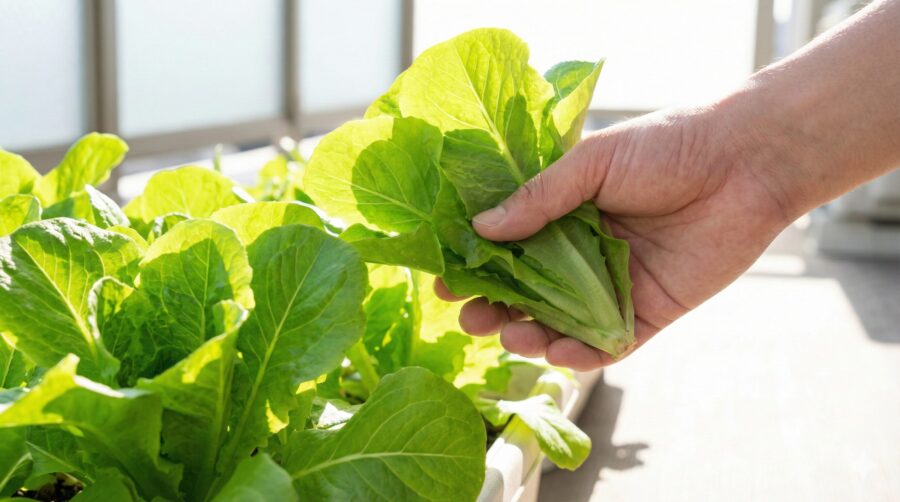 プランターで育てる葉物野菜：収穫時期の見極め方