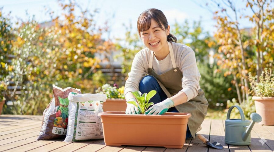 初心者でも簡単!10月に植える野菜:プランター栽培の成功法則