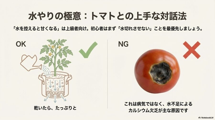 トマトの尻腐れ症などのトラブル対策