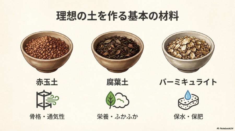 基本の資材とプランター栽培の準備