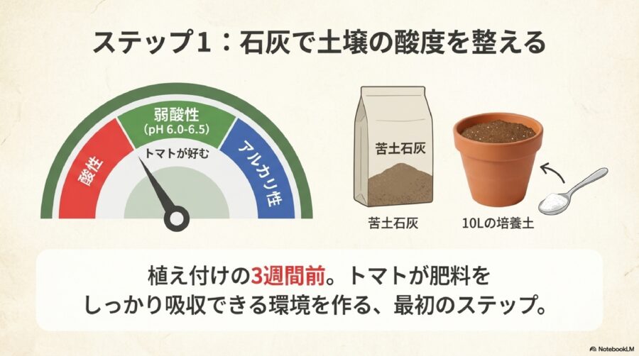 プランターでの酸度調整と石灰のコツ