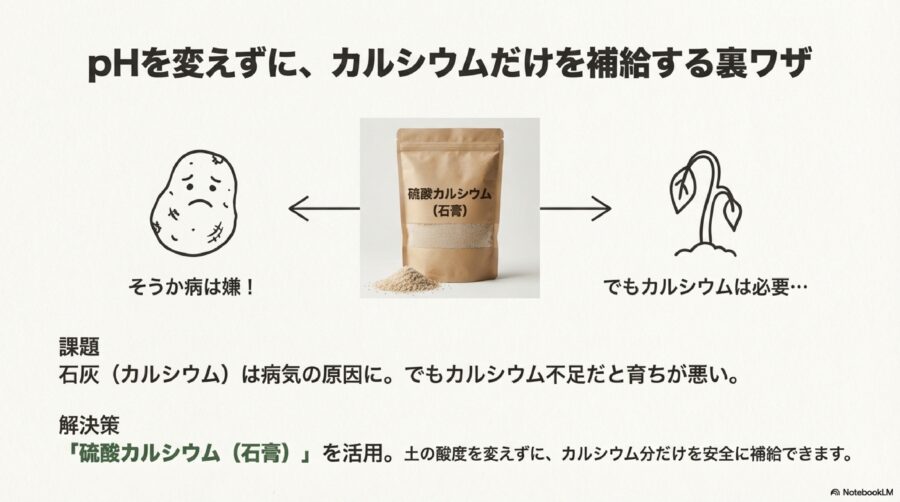 ジャガイモのカルシウム補給方法