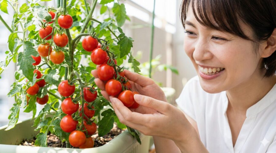 【ミニトマトの育て方】初心者でもプランターで甘く大量収穫するコツ